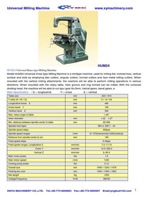 universal cnc milling machine design PDF